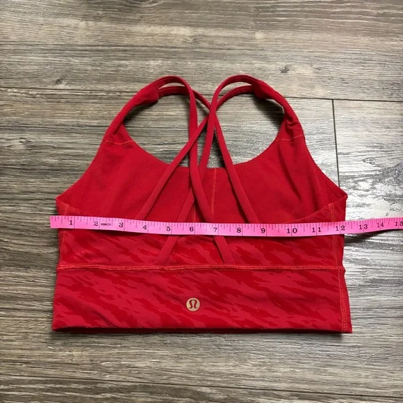 Lululemon Lunar New Year Energy Longline Bra *Medium Support (Dark Red) Size 4 - Picture 5 of 5